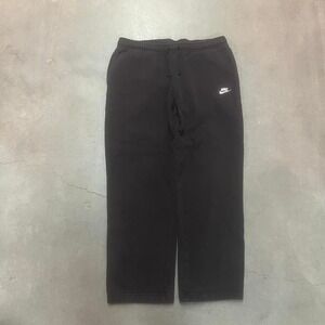 Nike men's black essential open leg loose fit sweatpants baggy xl